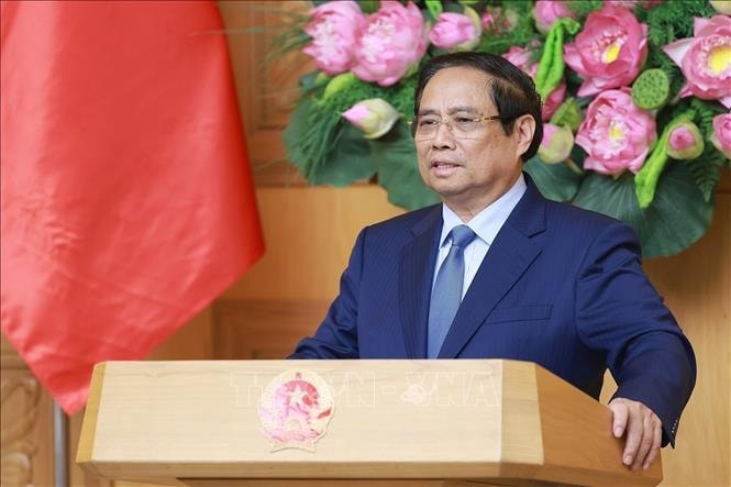 Thủ tướng Phạm Minh Chính kết luận buổi tọa đàm với các doanh nghiệp Nhật Bản đang đầu tư tại Việt Nam. Thủ tướng Phạm Minh Chính kết luận buổi tọa đàm với các doanh nghiệp Nhật Bản đang đầu tư tại Việt Nam.