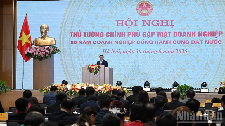 会議風景。 Quang cảnh hội nghị.