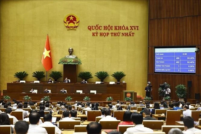 Quốc hội biểu quyết thông qua việc bổ sung chương trình Kỳ họp thứ Nhất, Quốc hội khóa XVI.