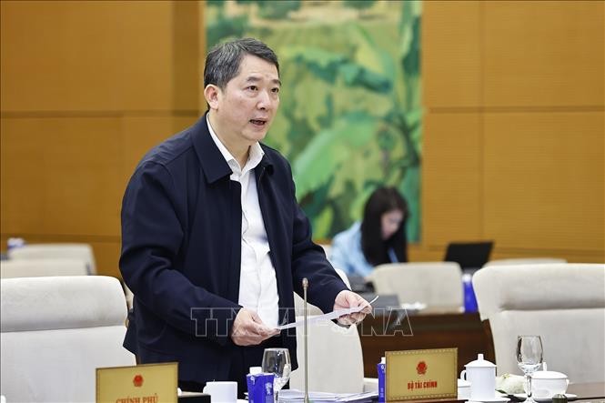 Thứ trưởng Bộ Tài chính Cao Anh Tuấn phát biểu.