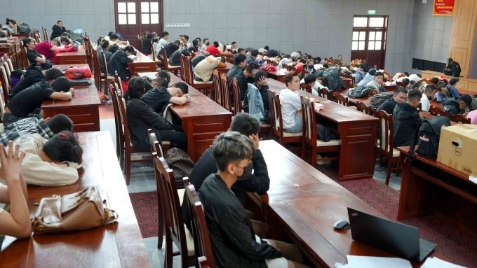 Nhóm lao động được tiếp nhận sáng nay.