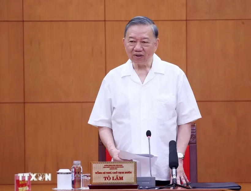 Tổng Bí thư, Chủ tịch nước Tô Lâm phát biểu chỉ đạo.