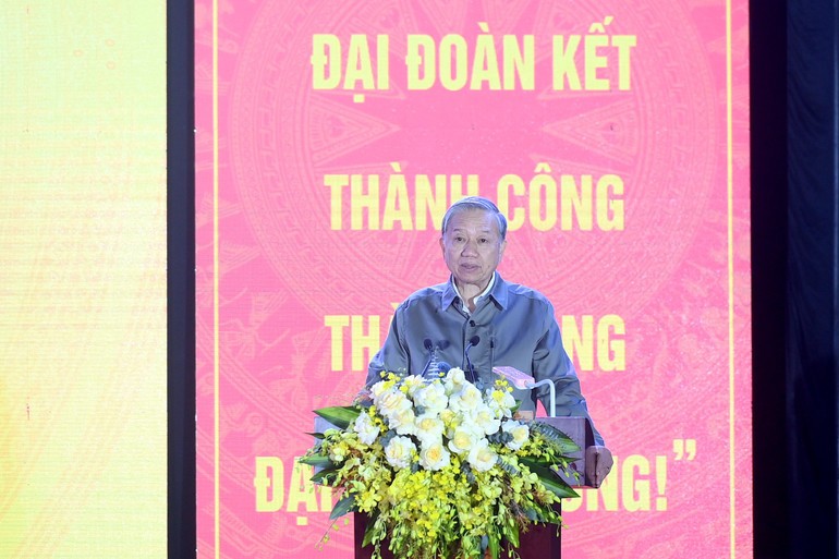 Tổng Bí thư Tô Lâm phát biểu tại ngày hội.