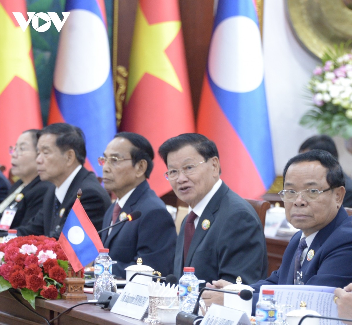 Tổng Bí thư, Chủ tịch nước Lào phát biểu tại Hội đàm