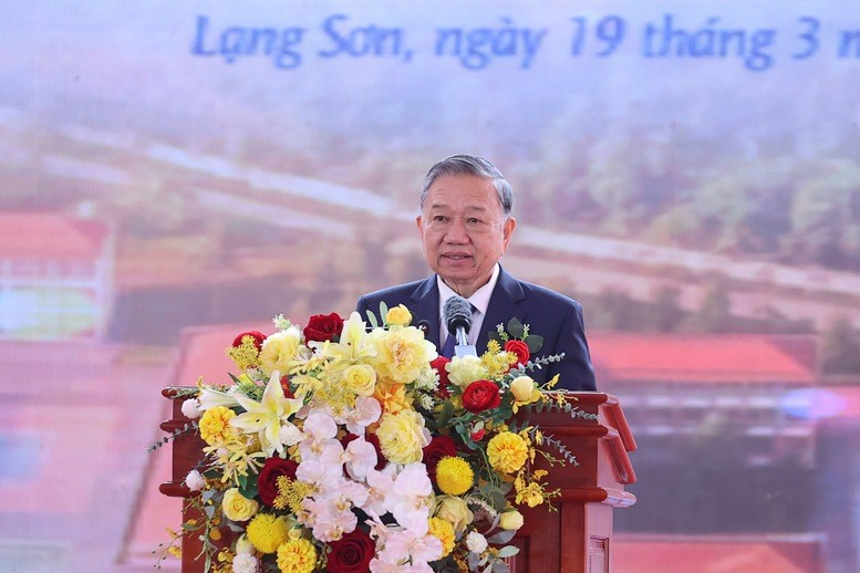 Tổng Bí thư Tô Lâm phát biểu tại Lễ khởi công.