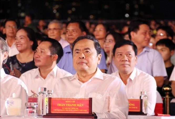 Chủ tịch Quốc hội Trần Thanh Mẫn dự chương trình tại điểm cầu Thành phố Hồ Chí Minh.