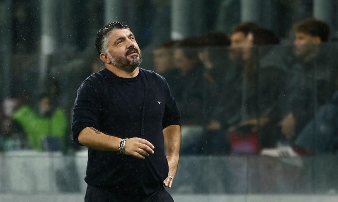 HLV Gennaro Gattuso phản ứng trong trận Italy gặp Na Uy trên sân San Siro, Milan, Italy ngày 16/11/2025.