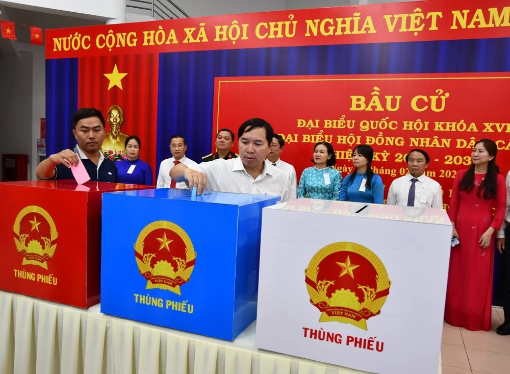 Cử tri phường Tam Thắng, TP.HCM tham gia bầu cử sớm vào ngày 26-2.