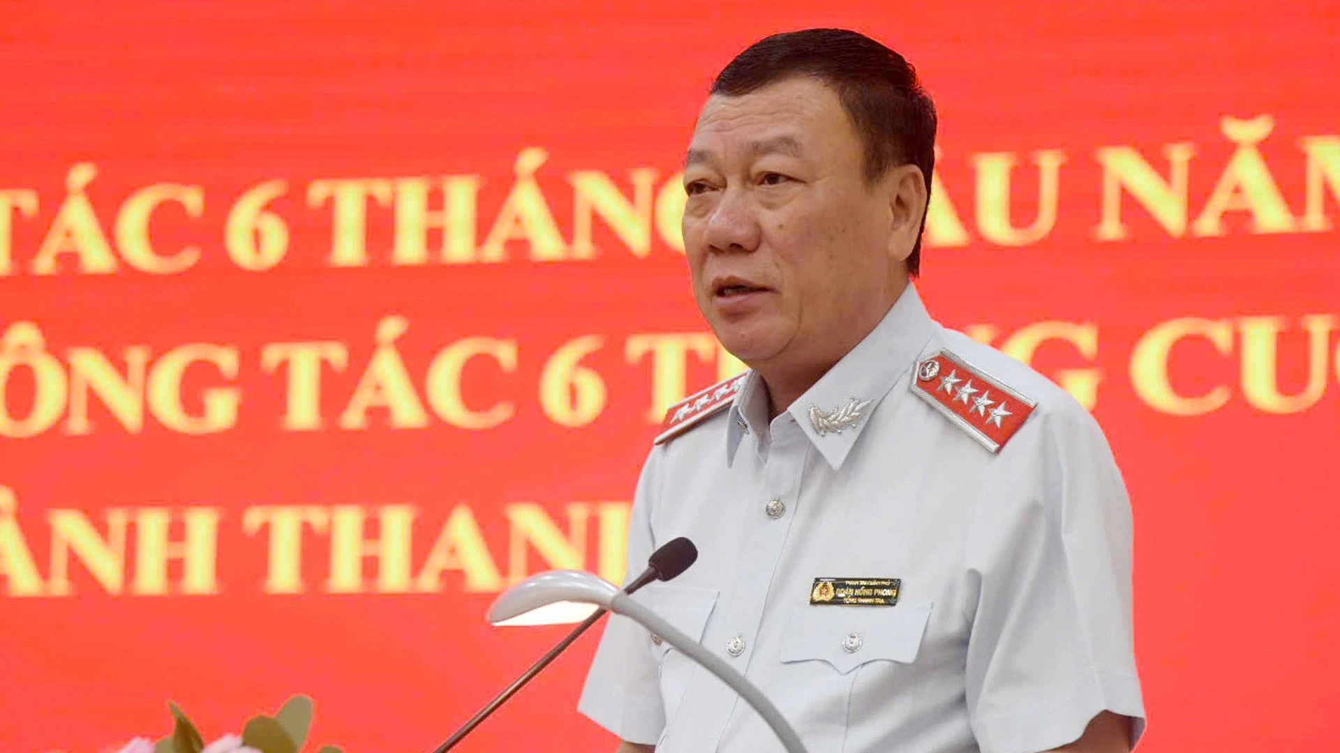 Tổng Thanh tra Chính phủ Đoàn Hồng Phong phát biểu tại Hội nghị