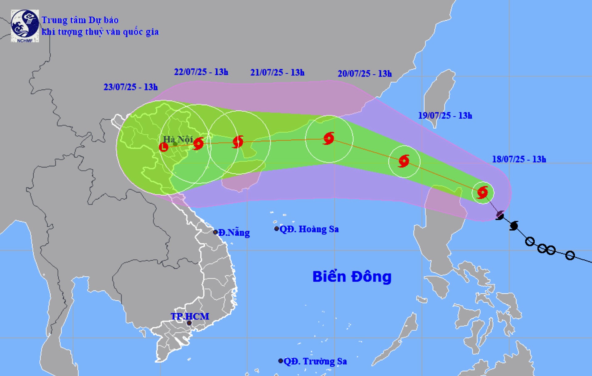 Dự báo vị trí và hướng di chuyển bão Wipha lúc 13h ngày 18/7. 18-7-duong-di11.jpg