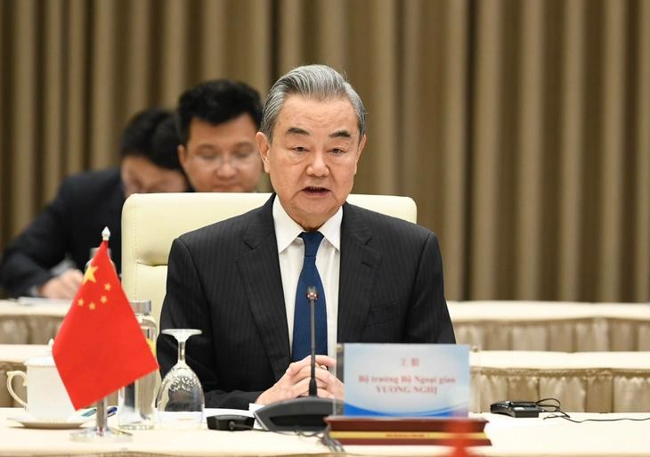 Bộ trưởng Ngoại giao Trung Quốc phát biểu tại đối thoại - Ảnh: Bộ Ngoại giao Việt Nam cung cấp.