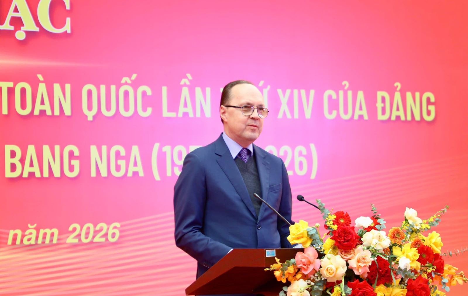 Đại sứ Liên bang Nga tại Việt Nam Gennady Bezdétko phát biểu tại sự kiện.