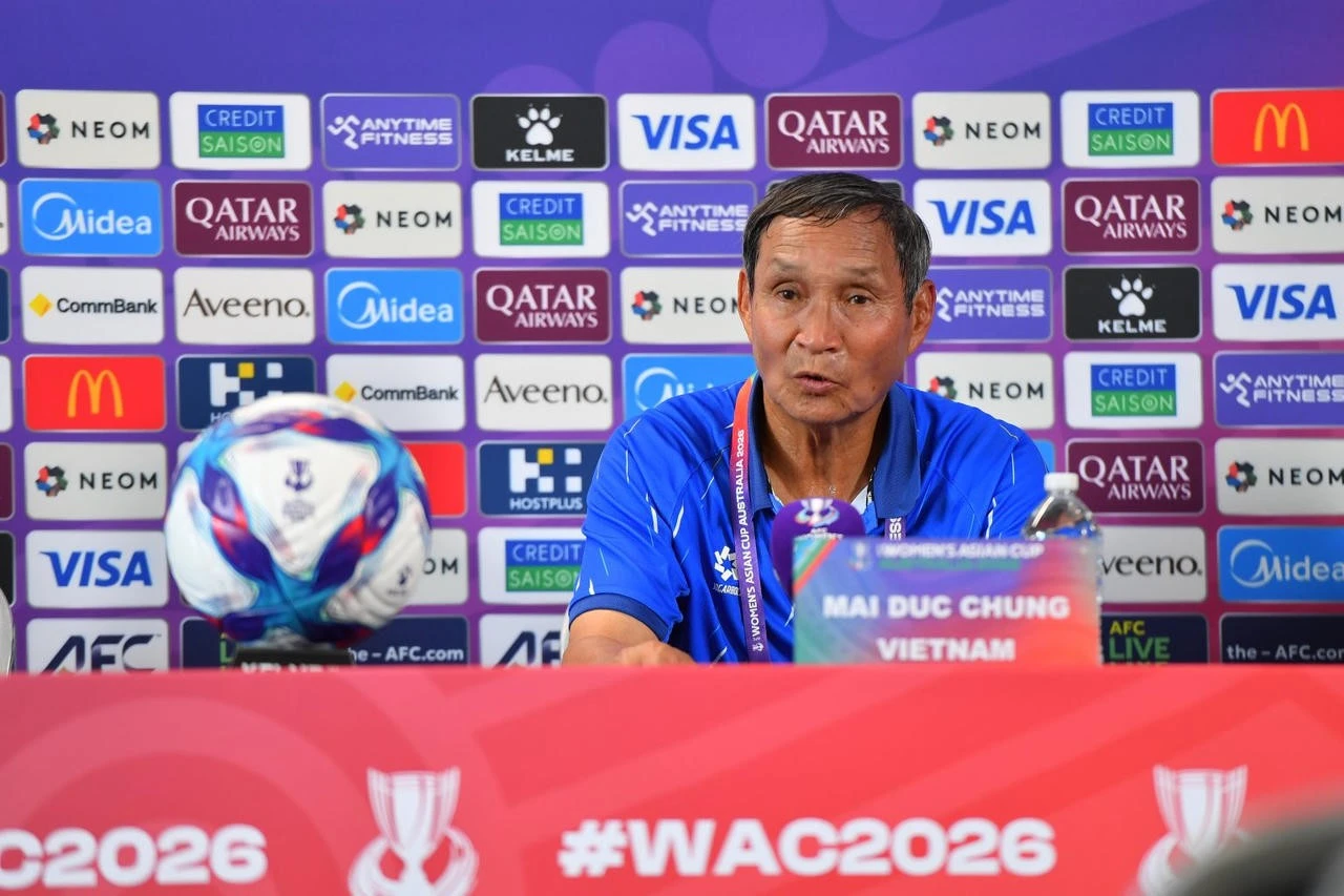 HLV Mai Đức Chung chia sẻ sau trận đấu.