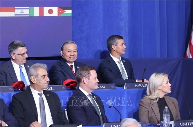 Tổng Bí thư Tô Lâm và các đại biểu dự Phiên khai mạc Hội đồng Hoà bình về Gaza.