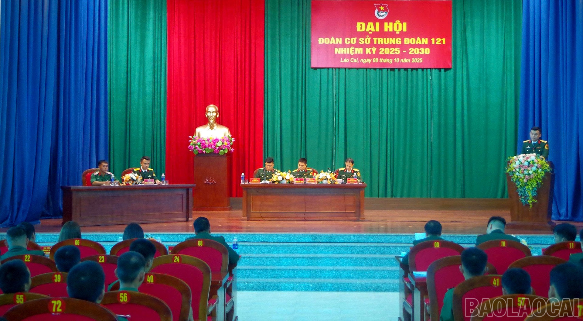 Quang cảnh Đại hội Đoàn cơ sở Trung đoàn 121, nhiệm kỳ 2025 - 2030. baolaocai-br_a1-11.jpg