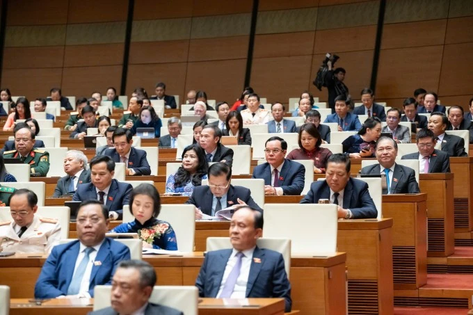 Đại biểu tại phiên bế mạc Kỳ họp 10, Quốc hội khóa 15. Ảnh: Cổng TTĐT Quốc hội