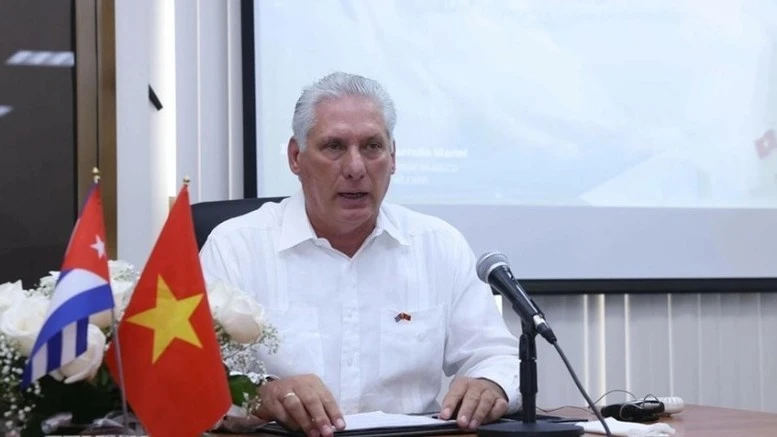 Bí thư Thứ nhất Ban Chấp hành Trung ương Đảng Cộng sản Cuba, Chủ tịch nước Cộng hòa Cuba Miguel Diaz-Canel Bermudez.