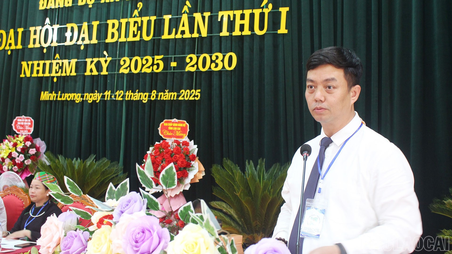 Đồng chí Nguyễn Minh Toàn - Ủy viên Ban Thường vụ, Chủ nhiệm Ủy ban Kiểm tra Tỉnh ủy phát biểu chỉ đạo Đại hội. 12-8-ong-toan.jpg