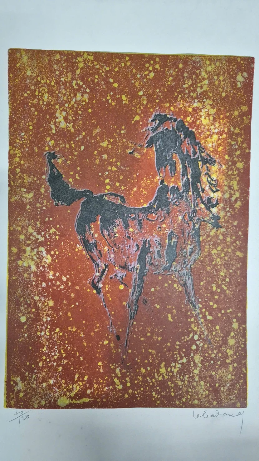 "Ngựa", Lê Bá Đảng, in đồng, giấy