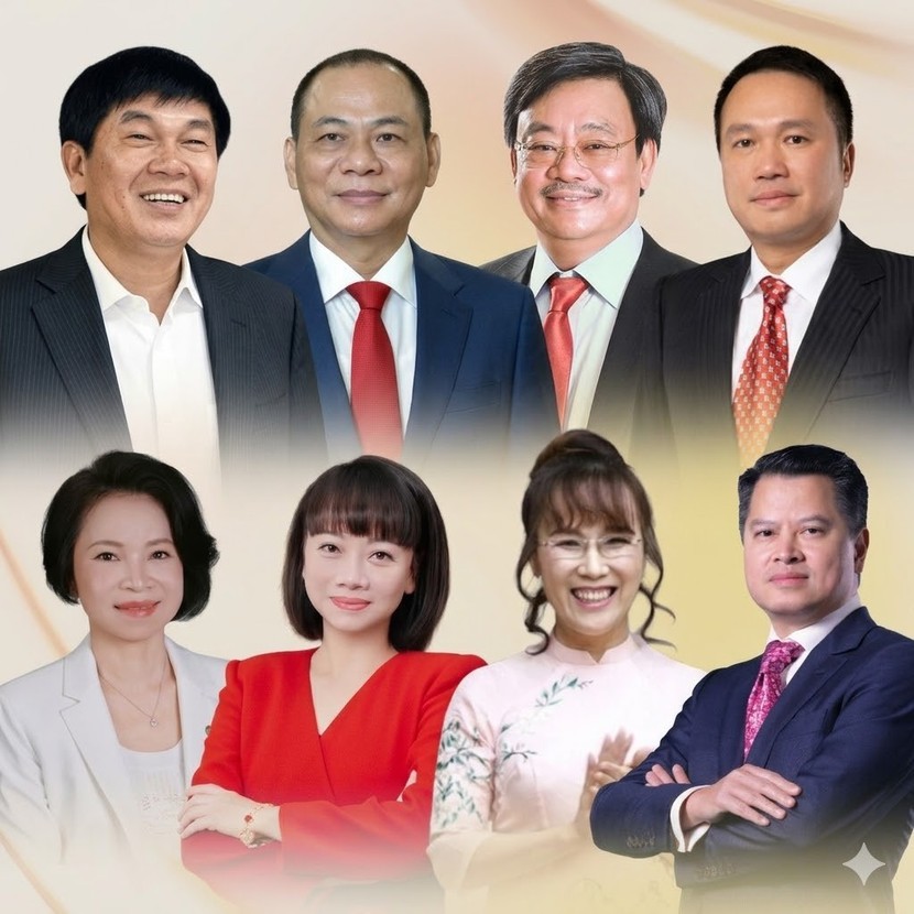 Tám tỷ phú Việt Nam góp mặt trong danh sách Forbes.