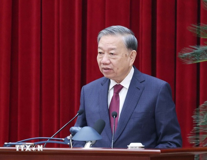 Tổng Bí thư Tô Lâm phát biểu bế mạc Hội nghị lần thứ 14 Ban Chấp hành Trung ương Đảng khóa XIII.