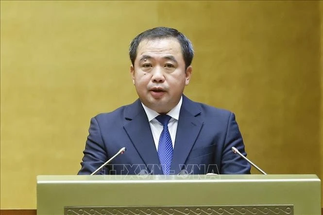 Bộ trưởng Bộ Nông nghiệp và Môi trường Trần Đức Thắng phát biểu.