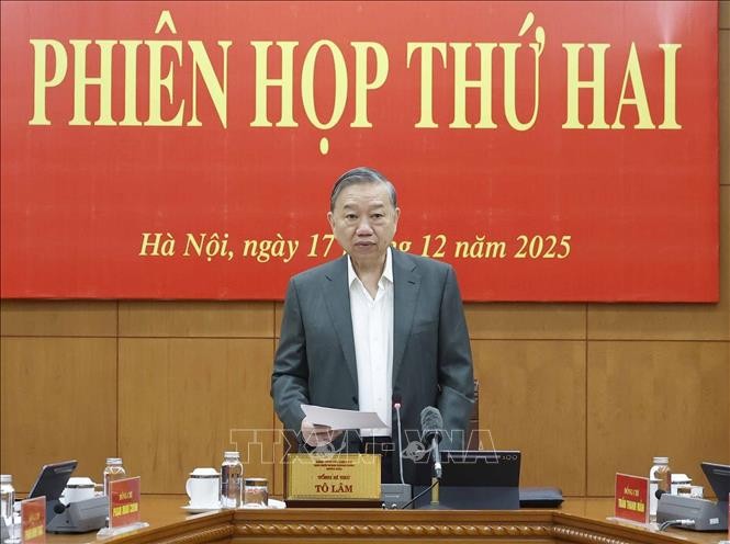 Tổng Bí thư Tô Lâm phát biểu.