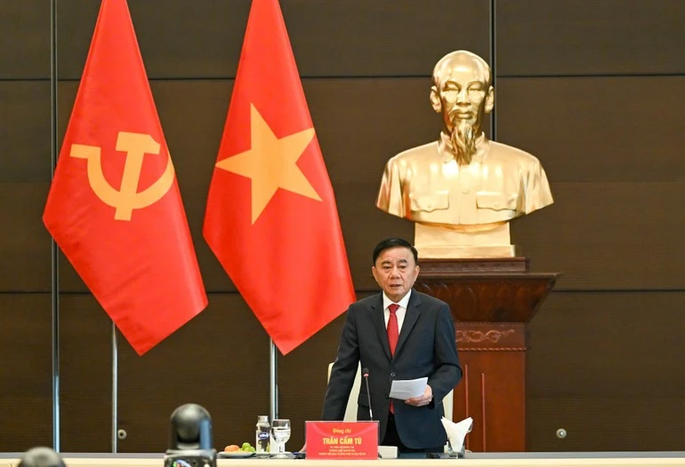 Thường trực Ban Bí thư Trần Cẩm Tú phát biểu tại sự kiện.