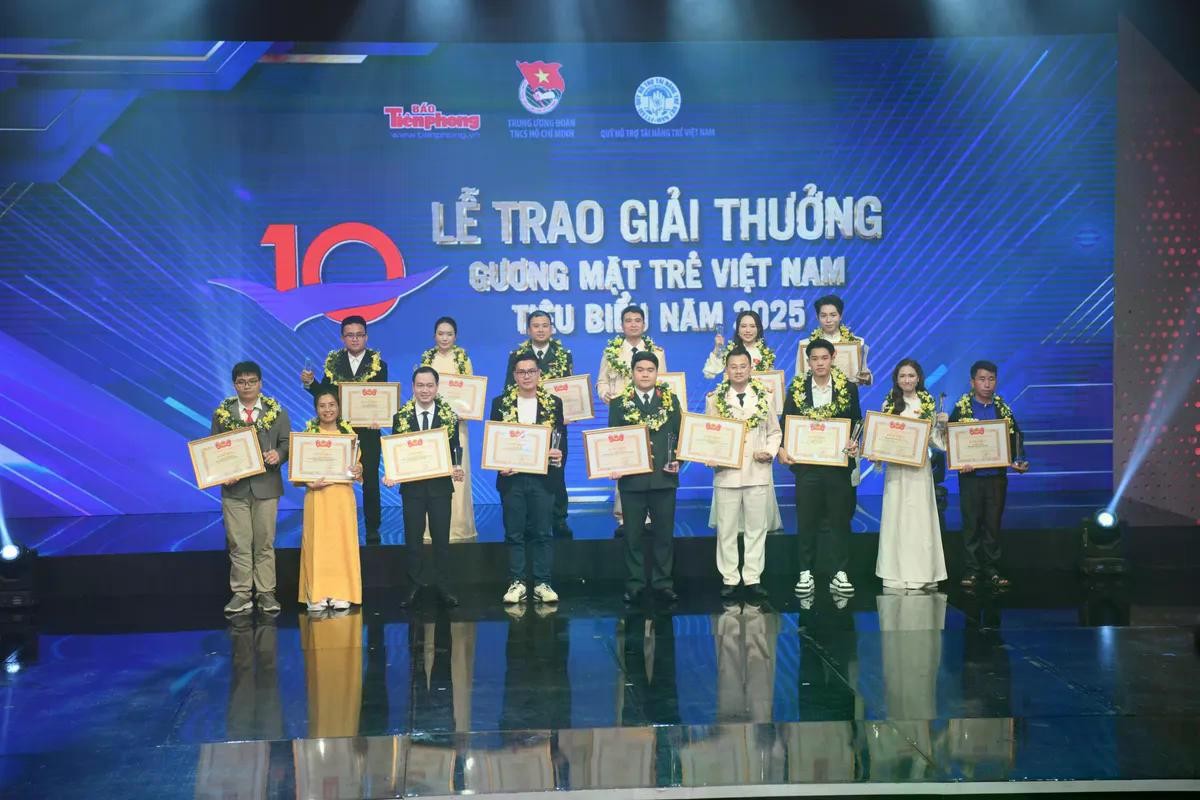 Lễ trao Giải thưởng Gương mặt trẻ Việt Nam tiêu biểu năm 2025.