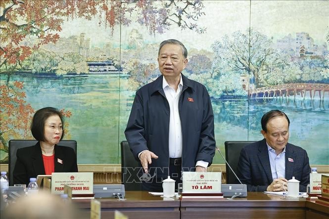 Tổng Bí thư Tô Lâm phát biểu.