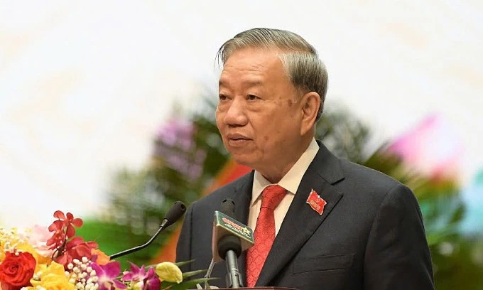 Tổng Bí thư Tô Lâm phát biểu tại Đại hội Đảng bộ Quân đội sáng 30/9.