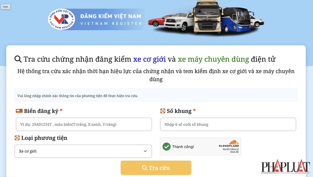 Tra cứu giấy chứng nhận đăng kiểm điện tử mới nhất 2026. Ảnh: TIỂU MINH