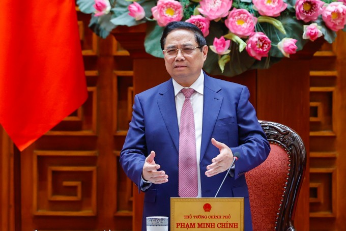 Thủ tướng Phạm Minh Chính phát biểu tại cuộc họp ngày 16/3.