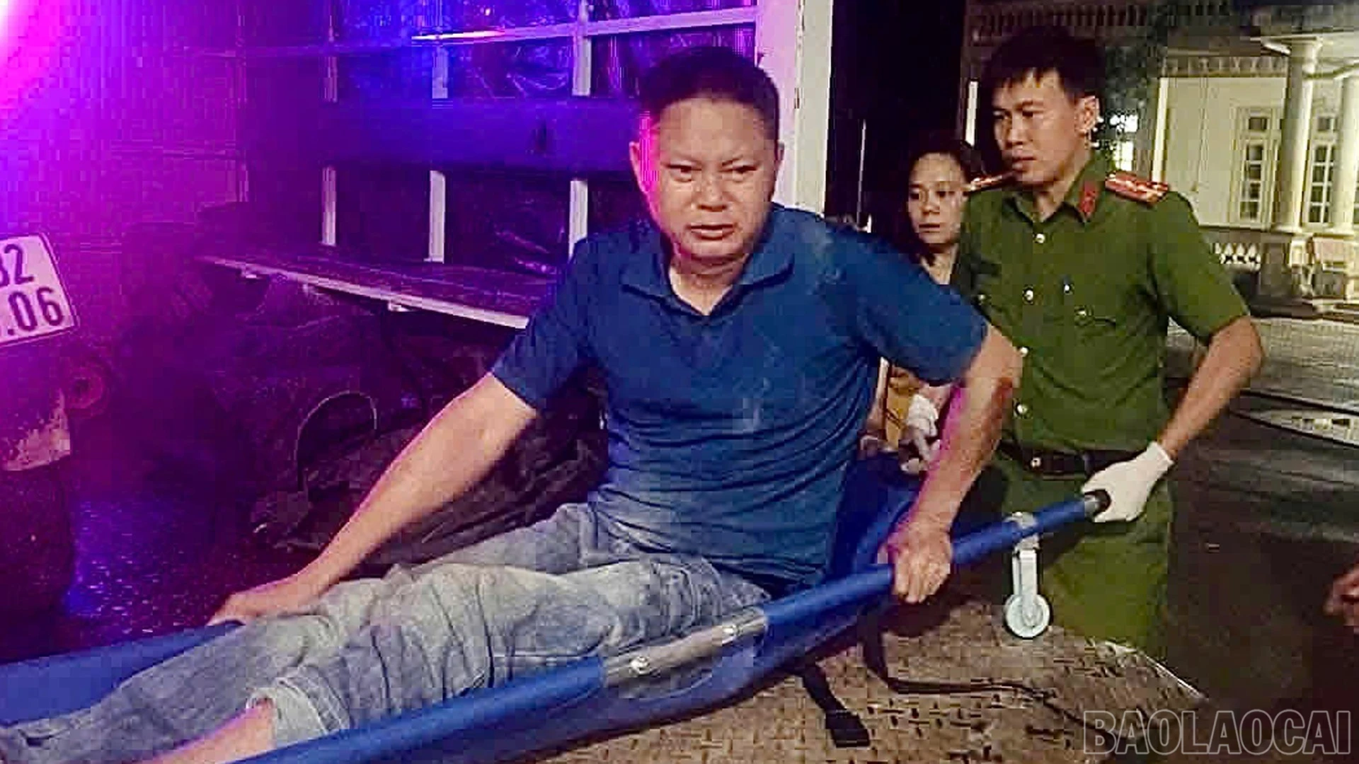 Anh Thành đã được lực lượng Công an xã Pha Long đưa đi cấp cứu kịp thời.