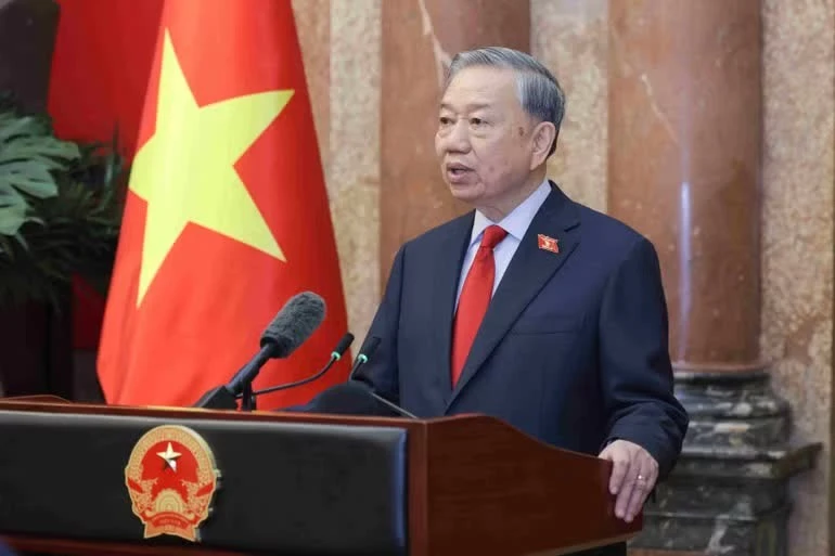 Tổng Bí thư, Chủ tịch nước Tô Lâm phát biểu chỉ đạo tại buổi lễ.