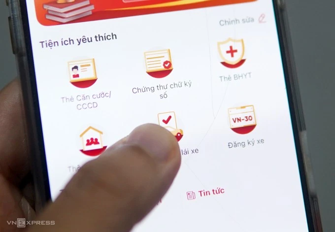 Giao diện VNeID, sổ bảo hiểm xã hội điện tử sẽ được tích hợp trên ứng dụng này. Ảnh: Lưu Quý