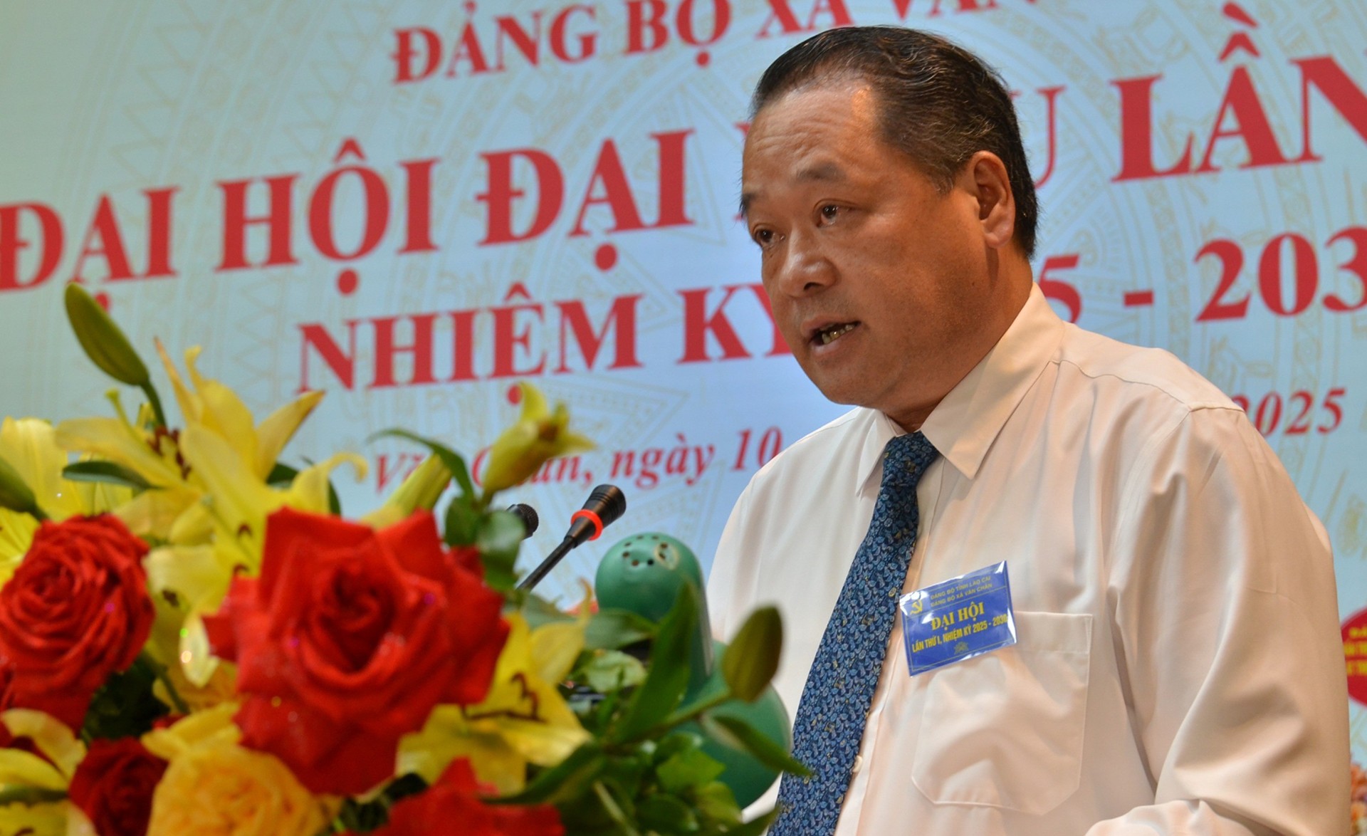Đồng chí Lý Bình Minh - Tỉnh ủy viên, Phó Chủ tịch HĐND tỉnh phát biểu chỉ đạo Đại hội . 11-8-ong-minh.jpg