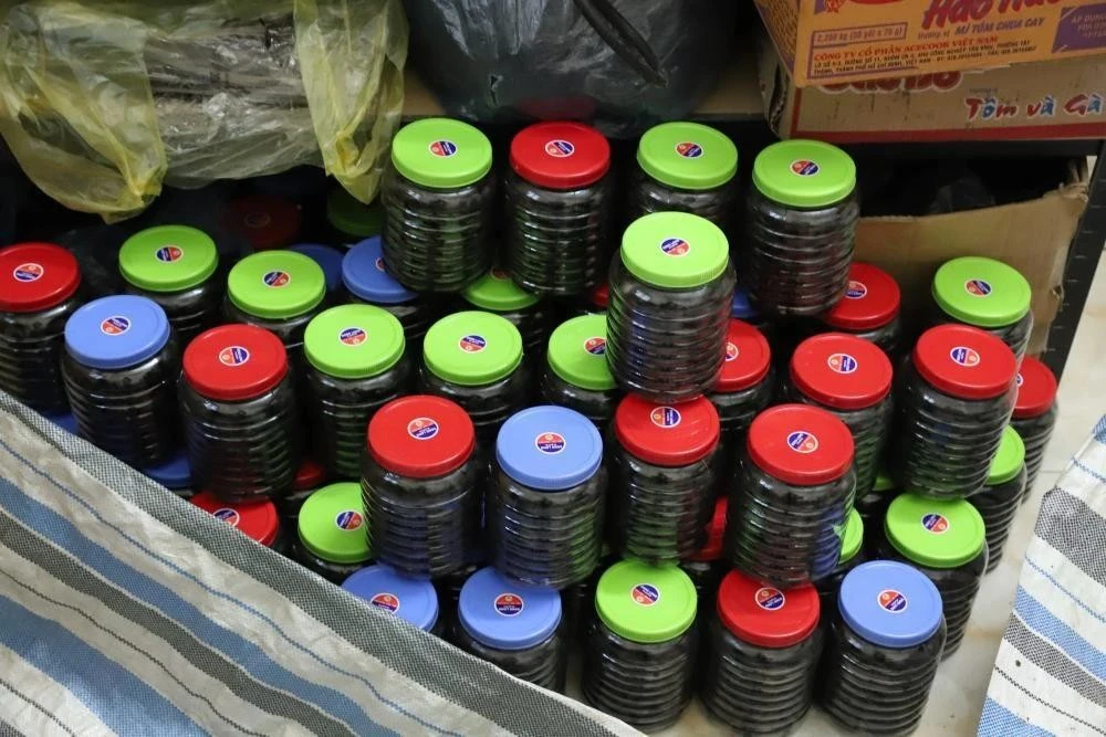 Sản phẩm đã được đóng vào hộp chuẩn bị đưa ra thị trường. (Ảnh: Công an Hà Tĩnh)