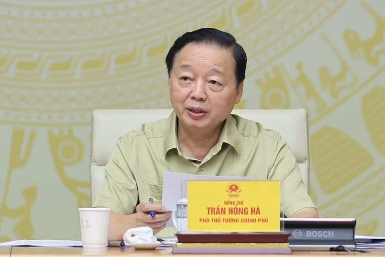 Phó Thủ tướng Trần Hồng Hà phát biểu.
