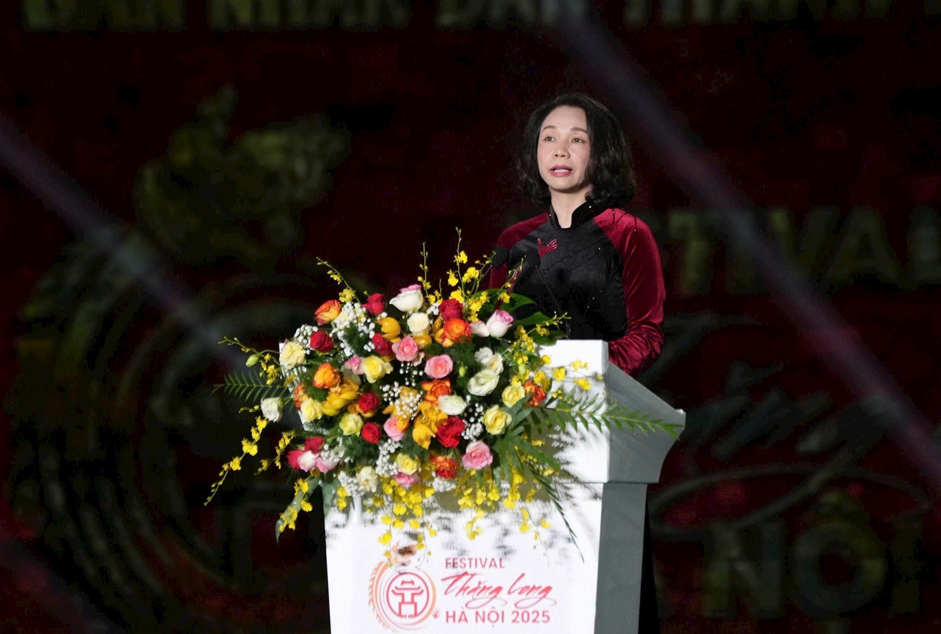 Phó Chủ tịch UBND thành phố Hà Nội Vũ Thu Hà phát biểu khai mạc. Ảnh: Viết Thành