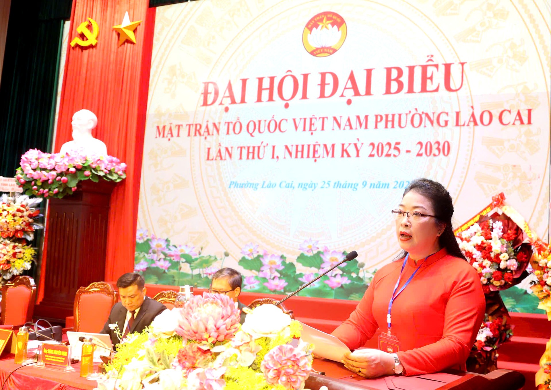 Chủ tịch Ủy ban Mặt trận Tổ quốc Việt Nam phường Lào Cai đánh giá kết quả hoạt động giai đoạn 2024 - 2025. 25-9-laocai.jpg