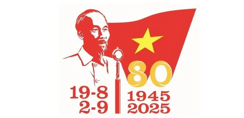 Mẫu logo chính thức cho hoạt động kỷ niệm 80 năm Cách mạng Tháng Tám và Quốc khánh.
