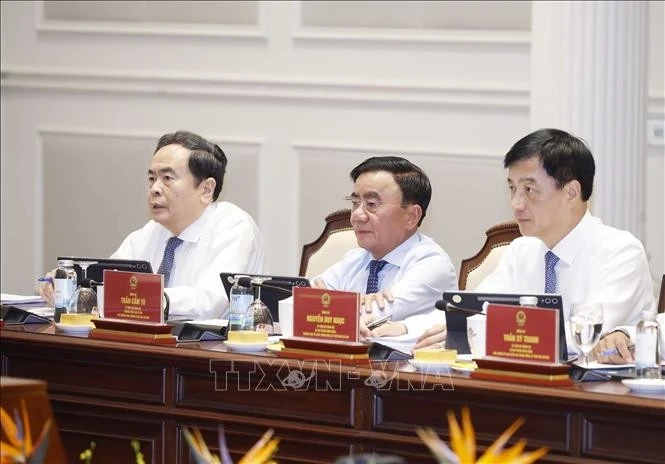 Các đại biểu tham dự Phiên họp thứ nhất Ban Chỉ đạo Trung ương về hoàn thiện thể chế và thực thi pháp luật.