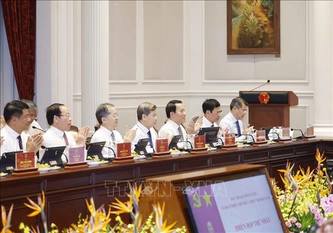 Các đại biểu tham dự Phiên họp thứ nhất Ban Chỉ đạo Trung ương về hoàn thiện thể chế và thực thi pháp luật.