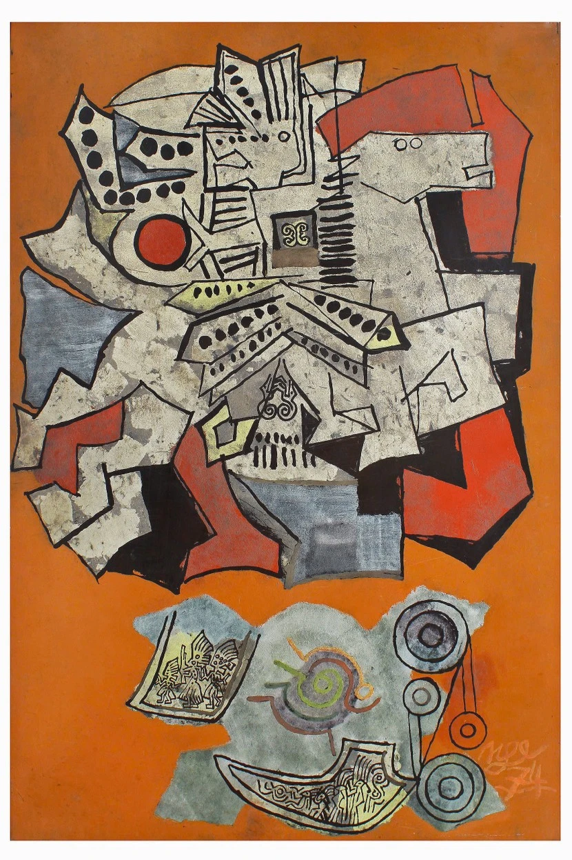 "Gióng", Nguyễn Tư Nghiêm, sơn mài