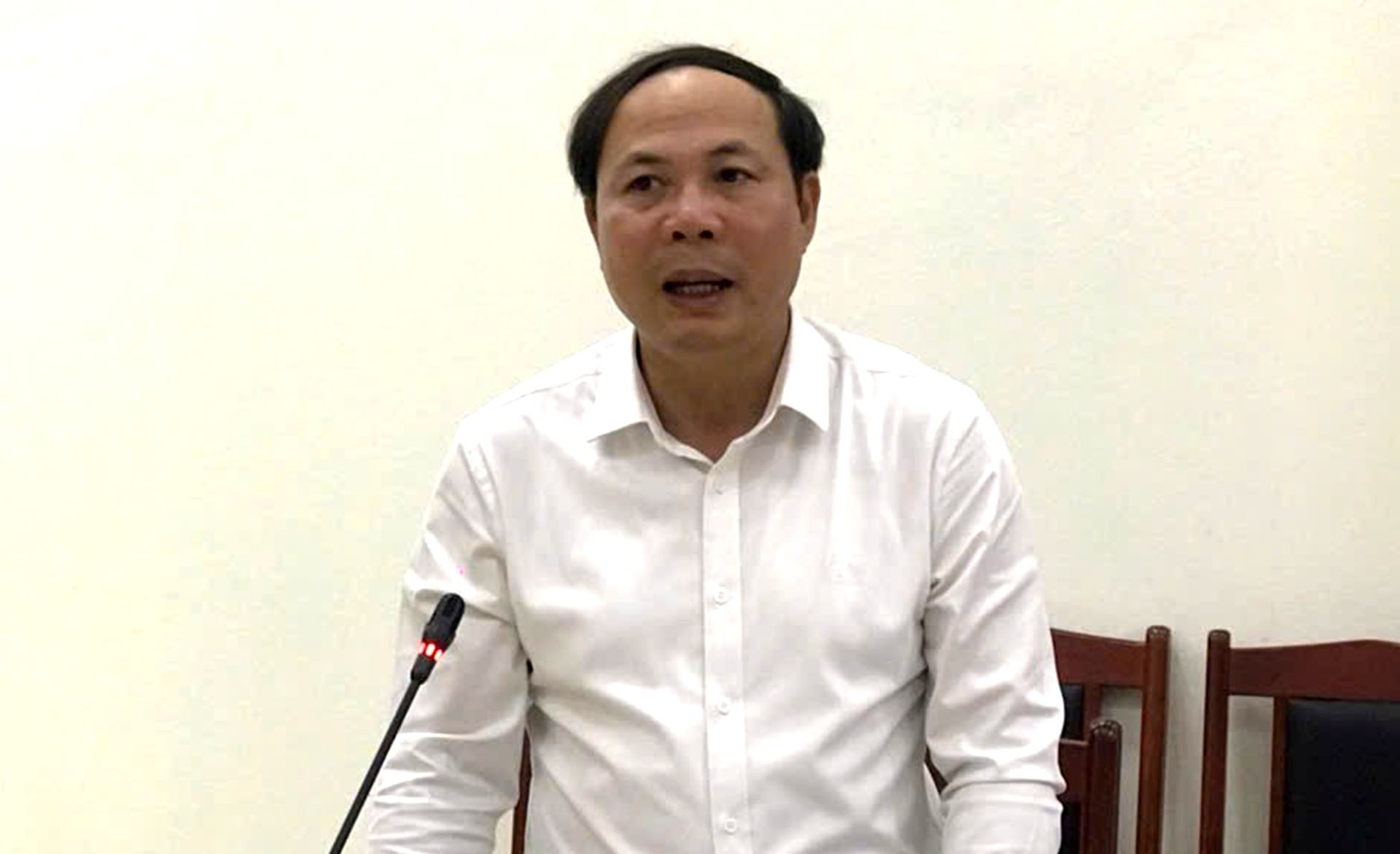 Đồng chí Trần Ngọc Luận - Giám đốc Sở Khoa học và Công nghệ phát biểu tại buổi làm việc 22-7-so-khoahoc3.jpg
