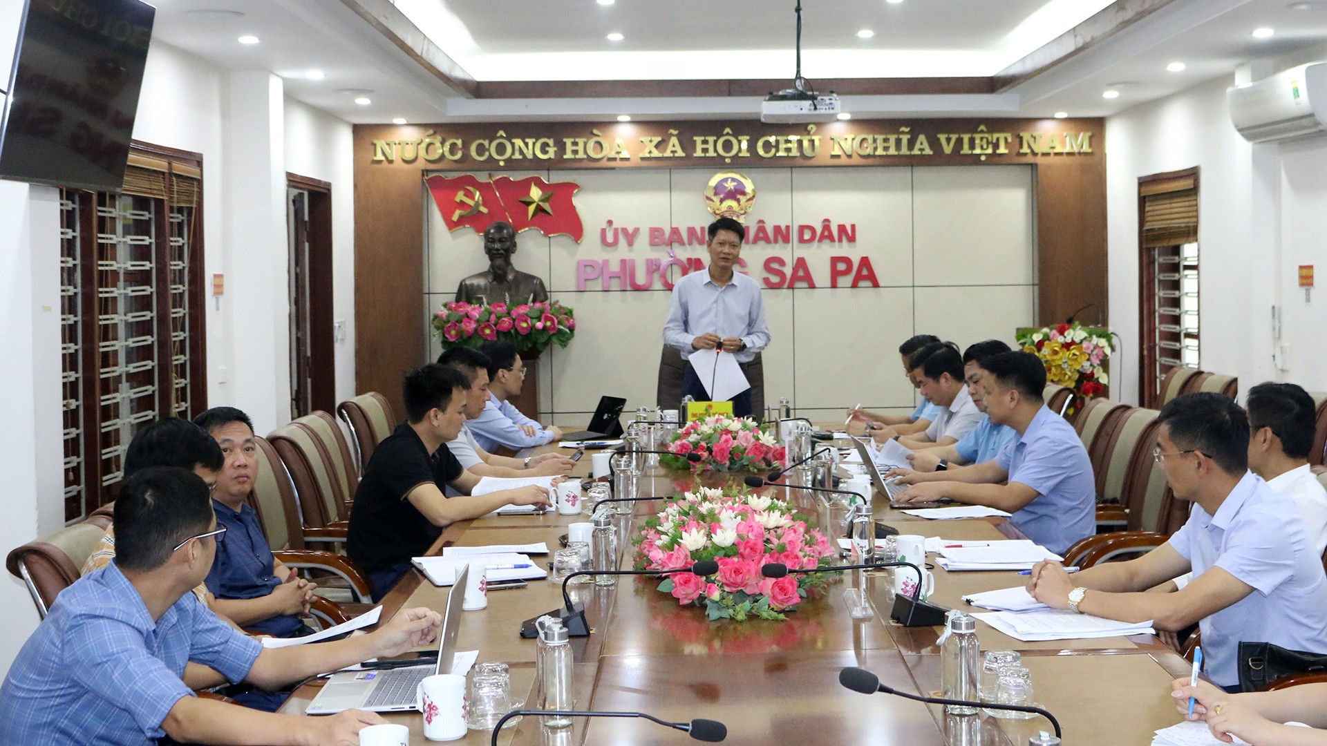 Đồng chí Phó Chủ tịch Thường trực UBND tỉnh phát biểu tại buổi làm việc. 22-7-ongphuoc6.jpg
