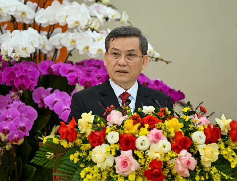 Trưởng Ban Nội chính Trung ương Lê Minh Trí phát biểu tại buổi lễ.