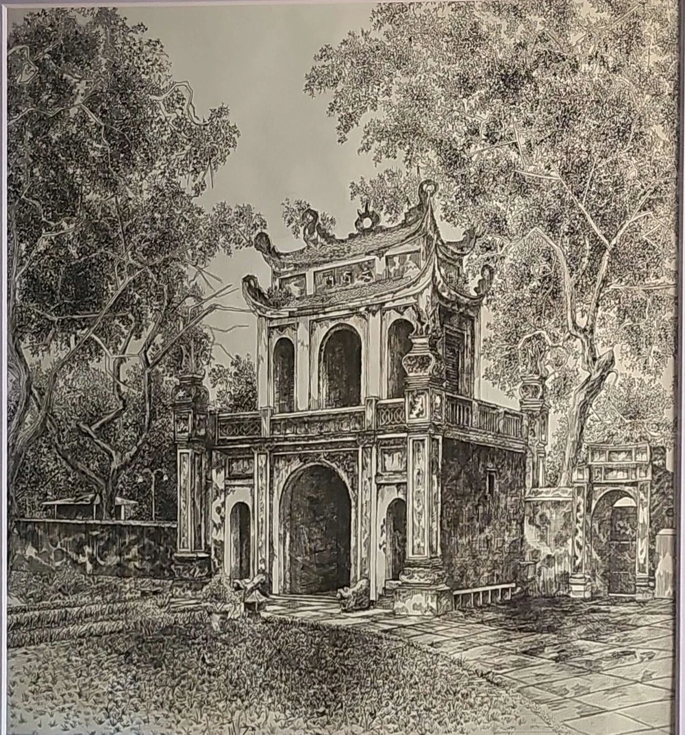 Hình ảnh quen thuộc được tái hiện sinh động.