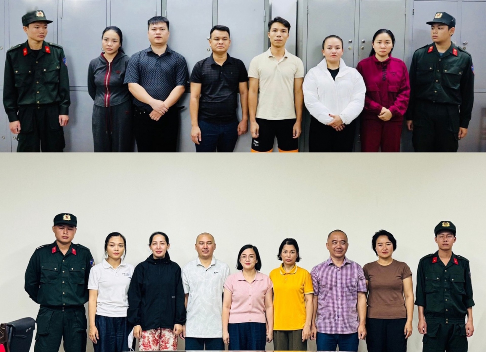 Các đối tượng trong đường dây bị bắt giữ 28-8-laocai1.jpg